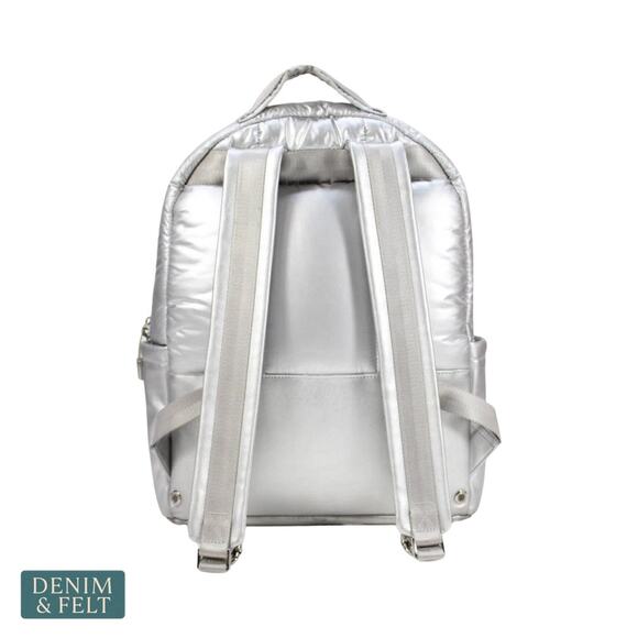 Caraa x Athleta Commuter Backpack Silver Nylon Laptop Travel Gym Work‎ Bag main image 4